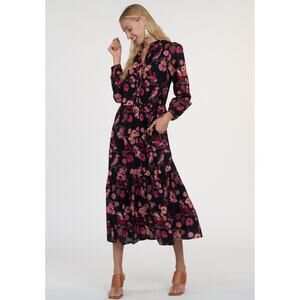 OLIVIA JAMES THE LABEL  Women's Rosie Dress  Vintage birds XS